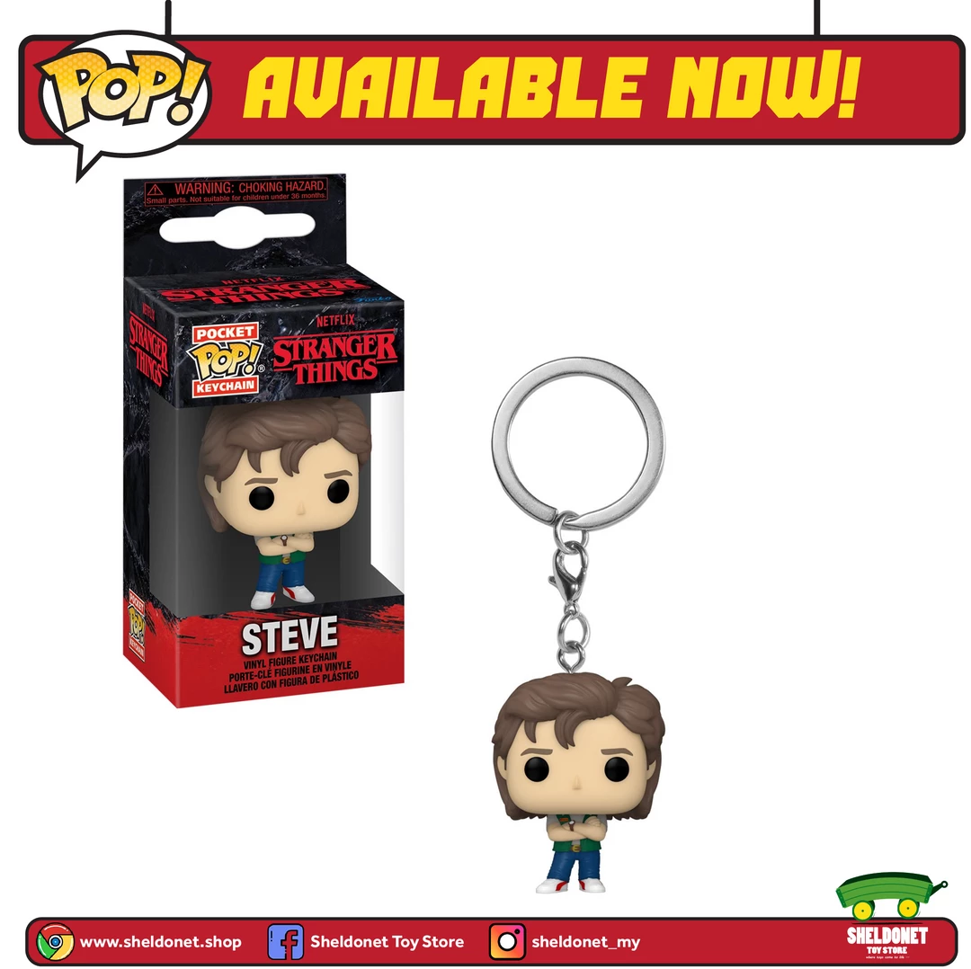 FUNKO Pocket Pop! Keychain: Stranger Things (Season 4) - Steve 3 FUNKO Pocket Pop! Keychain: Stranger Things (Season 4) - Steve