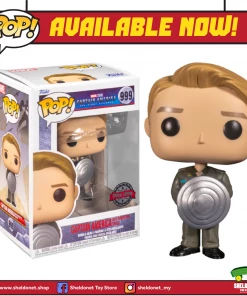 FUNKO Pop! Marvel: Captain America - Captain America With Proto Shield (Metallic) [Exclusive]
