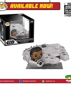 FUNKO Pop! Rides Super Deluxe: Star Wars - Lando Calrissian In The Millenium Falcon [Galactic Convention Exclusive 2022]