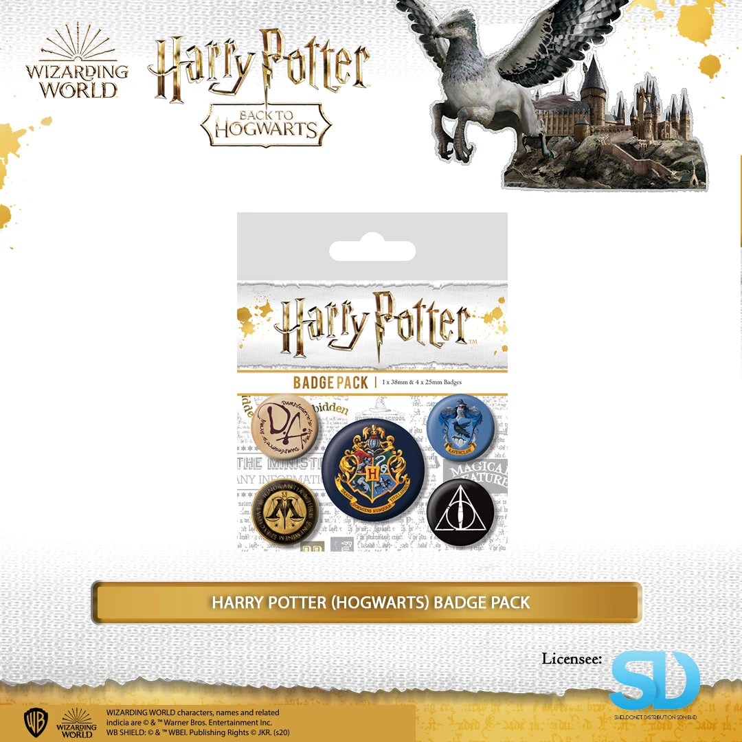 Pyramid International: Harry Potter (Hogwarts) Badge Pack Wizarding World 3 Pyramid International: Harry Potter (Hogwarts) Badge Pack Wizarding World