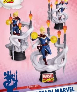 Beast Kingdom: Diorama Stage-019-MARVEL COMICS-Captain Marvel