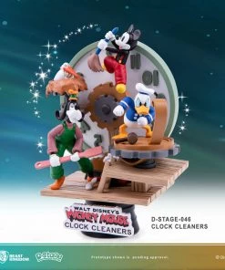 Beast Kingdom: DS-046 Disney Mickey Mouse Clock Cleaners Diorama Stage D-Stage Figure Statue