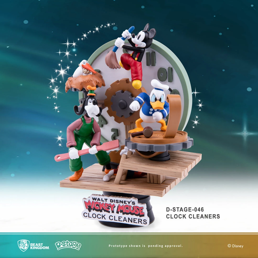 Beast Kingdom: DS-046 Disney Mickey Mouse Clock Cleaners Diorama Stage D-Stage Figure Statue 3 Beast Kingdom: DS-046 Disney Mickey Mouse Clock Cleaners Diorama Stage D-Stage Figure Statue