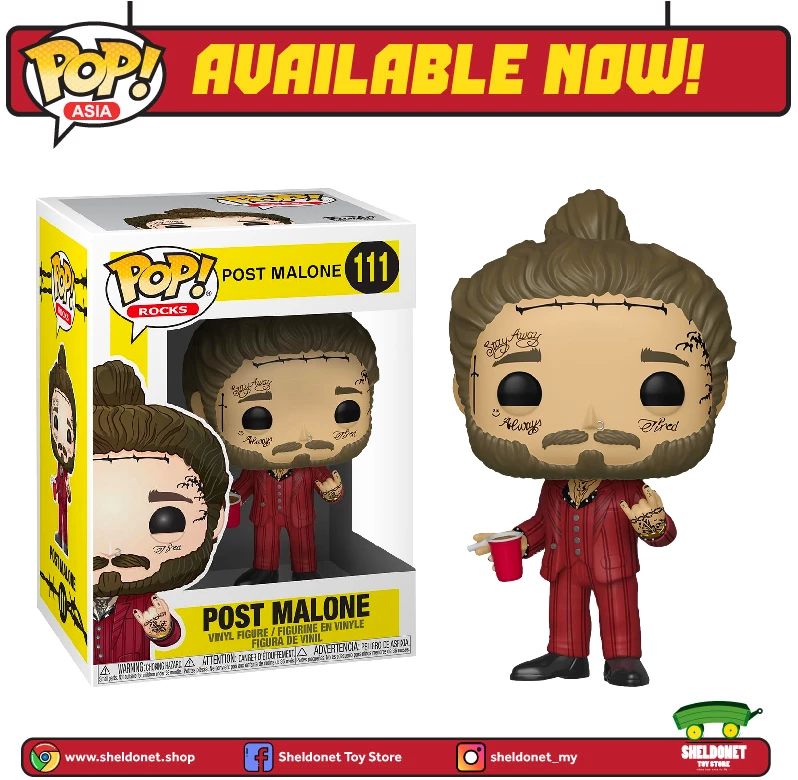 FUNKO Pop! Rocks: Post Malone - Post Malone 3 FUNKO Pop! Rocks: Post Malone - Post Malone