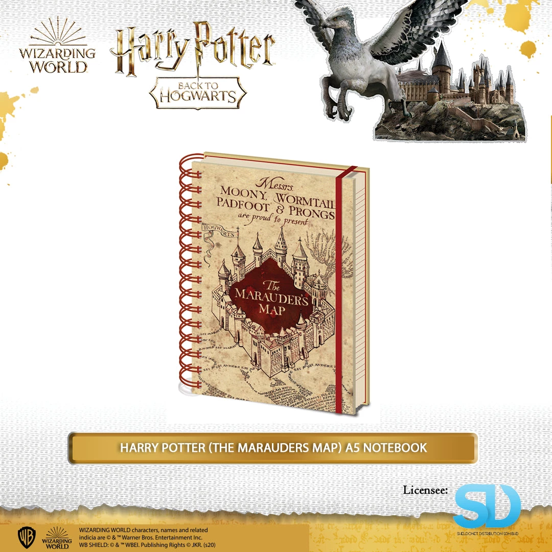 Wizarding World Pyramid International: Harry Potter (The Marauders Map) A5 Notebook 3 Wizarding World Pyramid International: Harry Potter (The Marauders Map) A5 Notebook