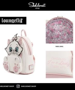Loungefly: Disney - Marie Floral Footsy Mini Backpack 7 Loungefly: Disney - Marie Floral Footsy Mini Backpack